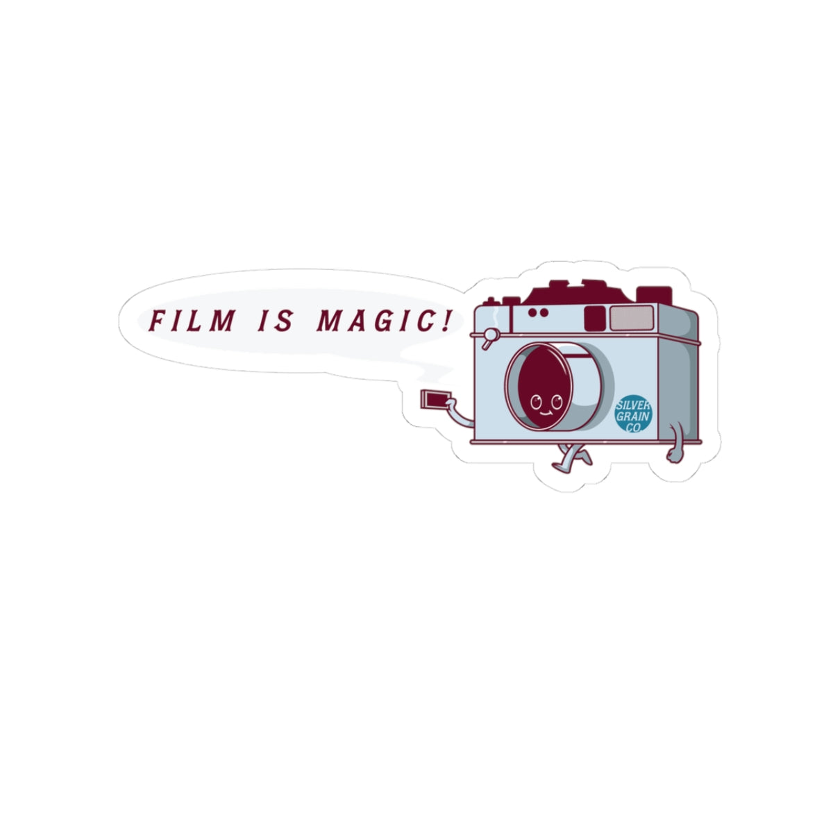 Film Is Magic Camera Kiss-Cut Sticker — Vintage Film Photography Decal