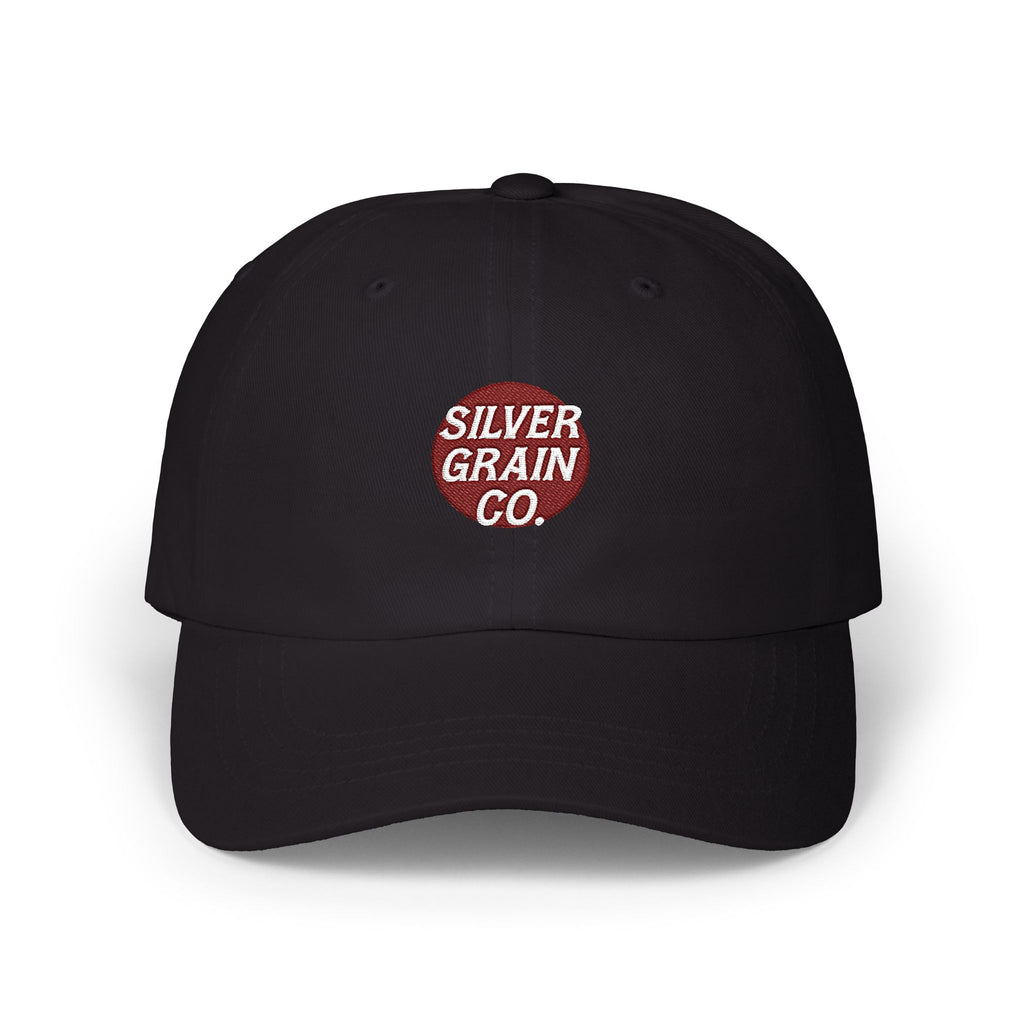 Classic Dad Cap – "Silver Grain Co" Embroidered Logo Hat