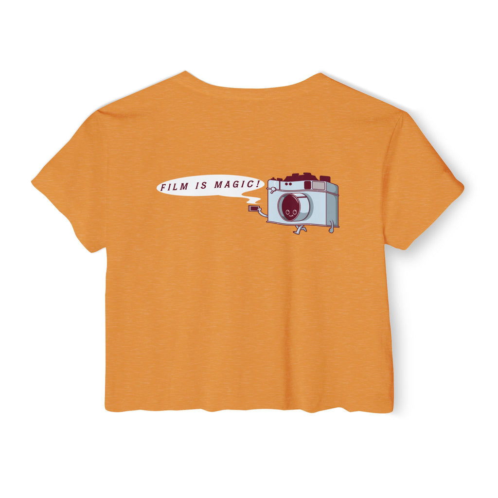 Camera Crop Top: "Film Is Magic" Vintage Photo Tee