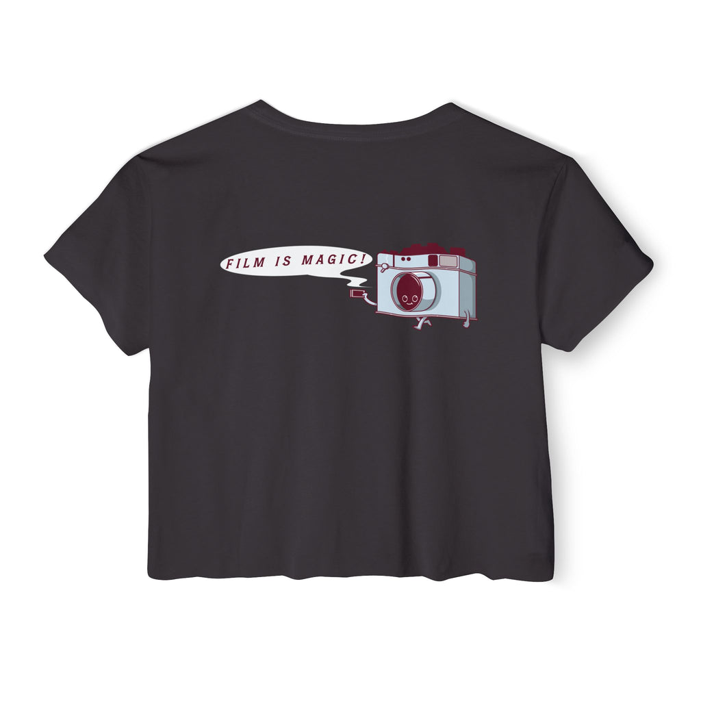 Camera Crop Top: "Film Is Magic" Vintage Photo Tee