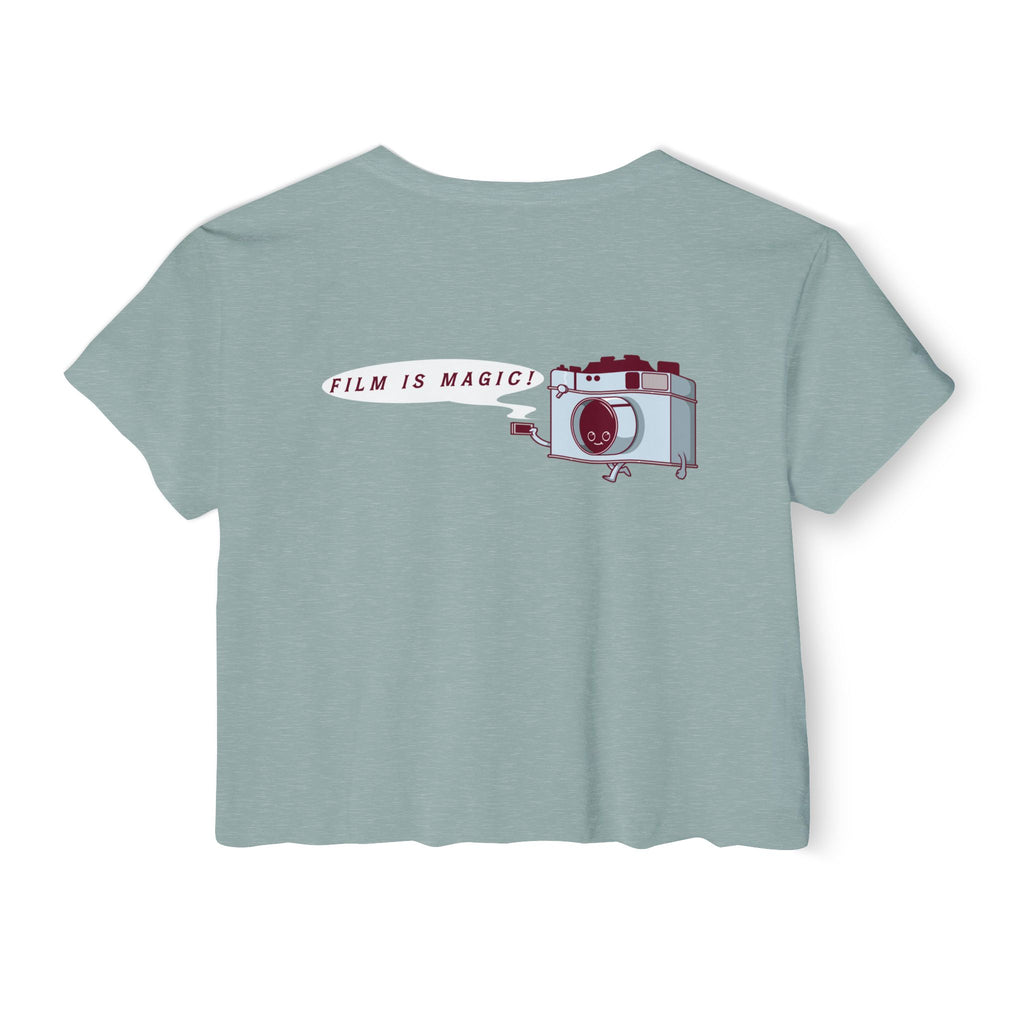 Camera Crop Top: "Film Is Magic" Vintage Photo Tee